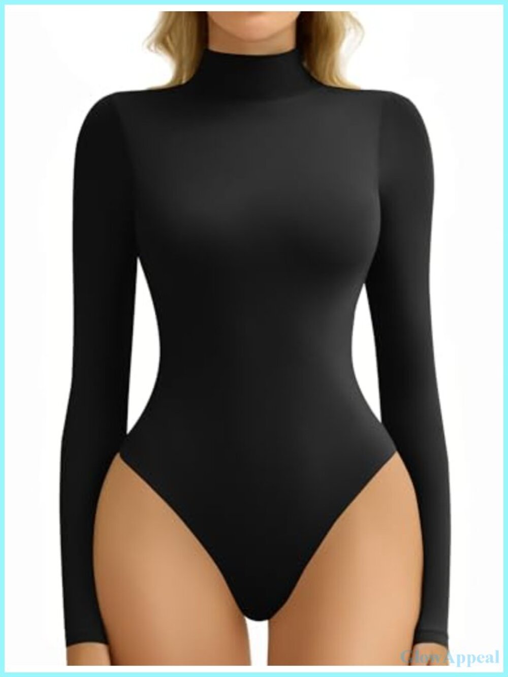 Avidlove Women's High Neck Long Sleeve Bodysuit with Snap Closure